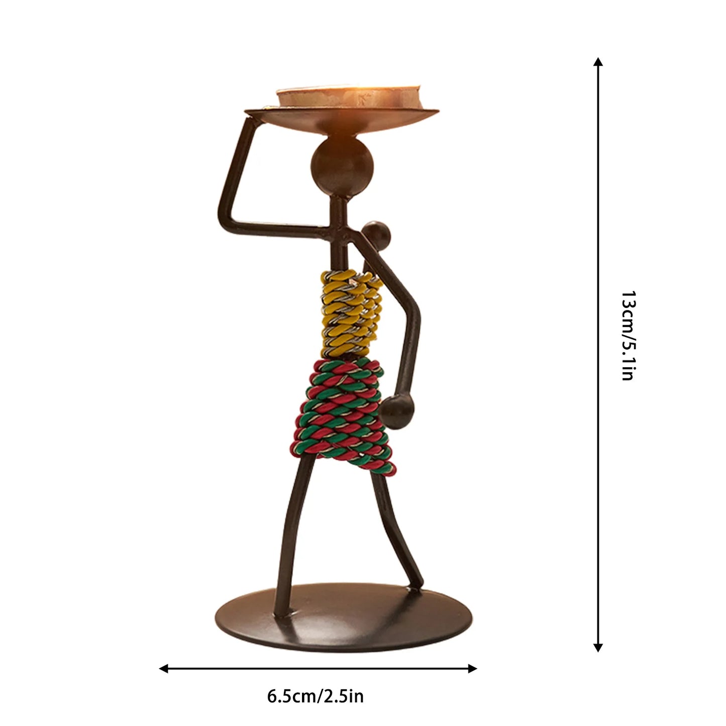 African Metal Candle Holder – Elegant Home Decor & Wedding Centerpiece