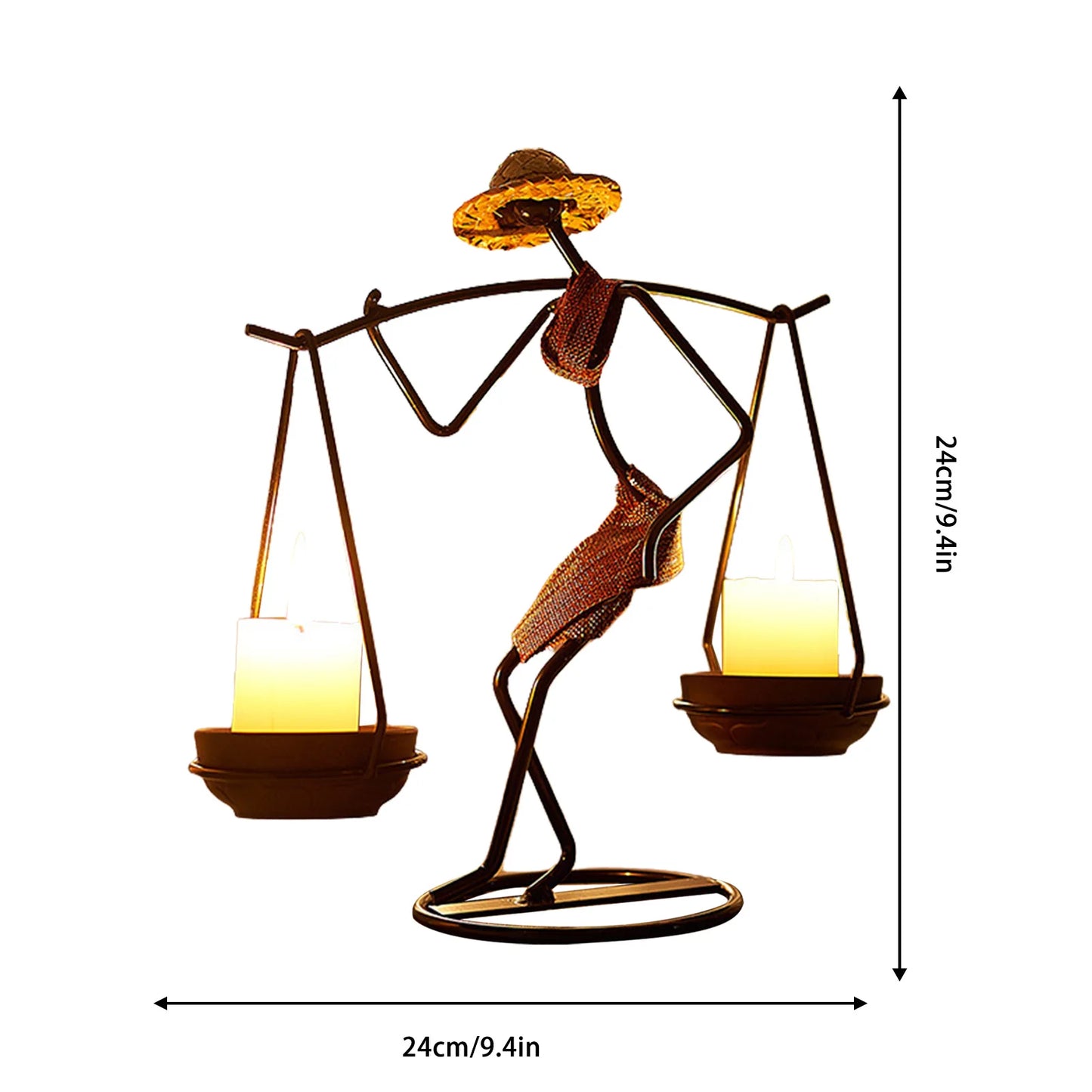 African Metal Candle Holder – Elegant Home Decor & Wedding Centerpiece