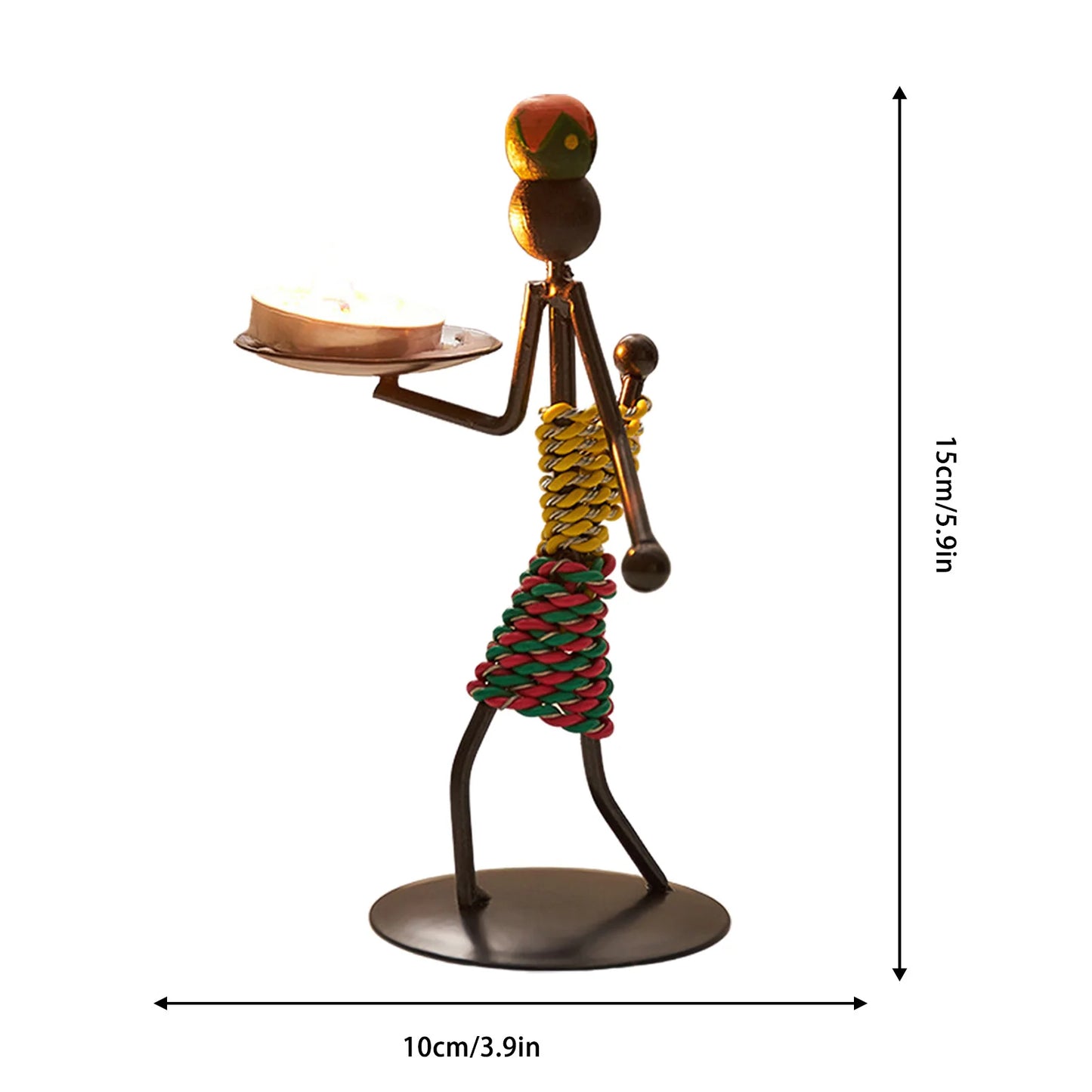 African Metal Candle Holder – Elegant Home Decor & Wedding Centerpiece