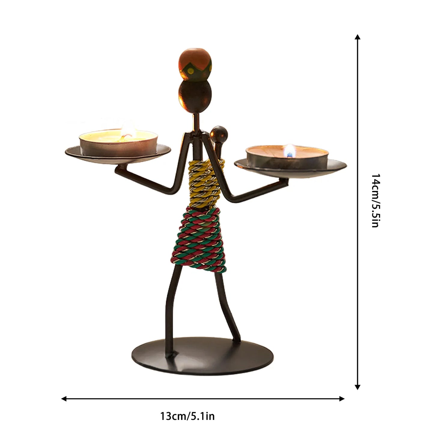 African Metal Candle Holder – Elegant Home Decor & Wedding Centerpiece