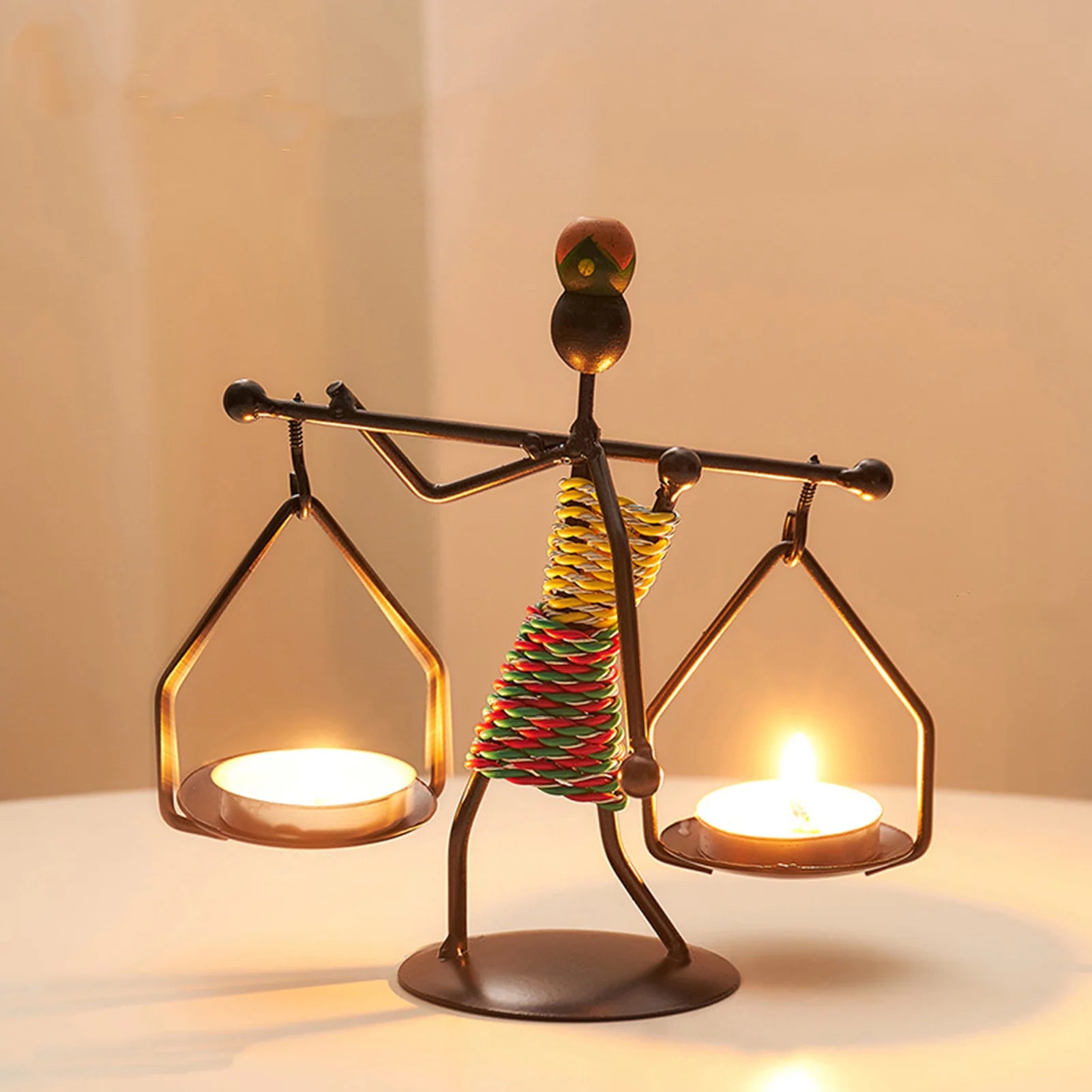 African Metal Candle Holder – Elegant Home Decor & Wedding Centerpiece