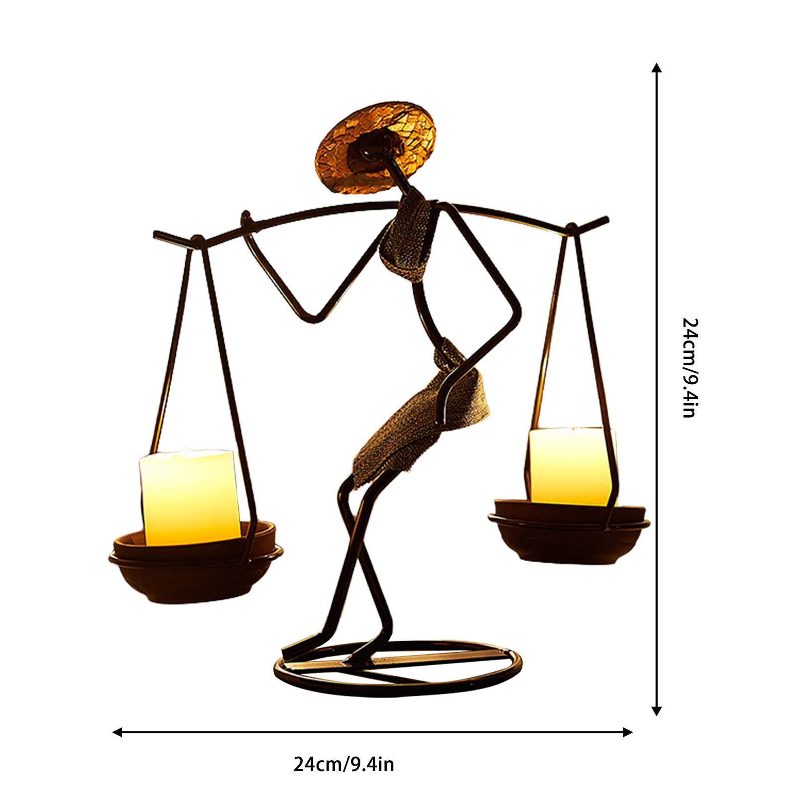 African Metal Candle Holder – Elegant Home Decor & Wedding Centerpiece