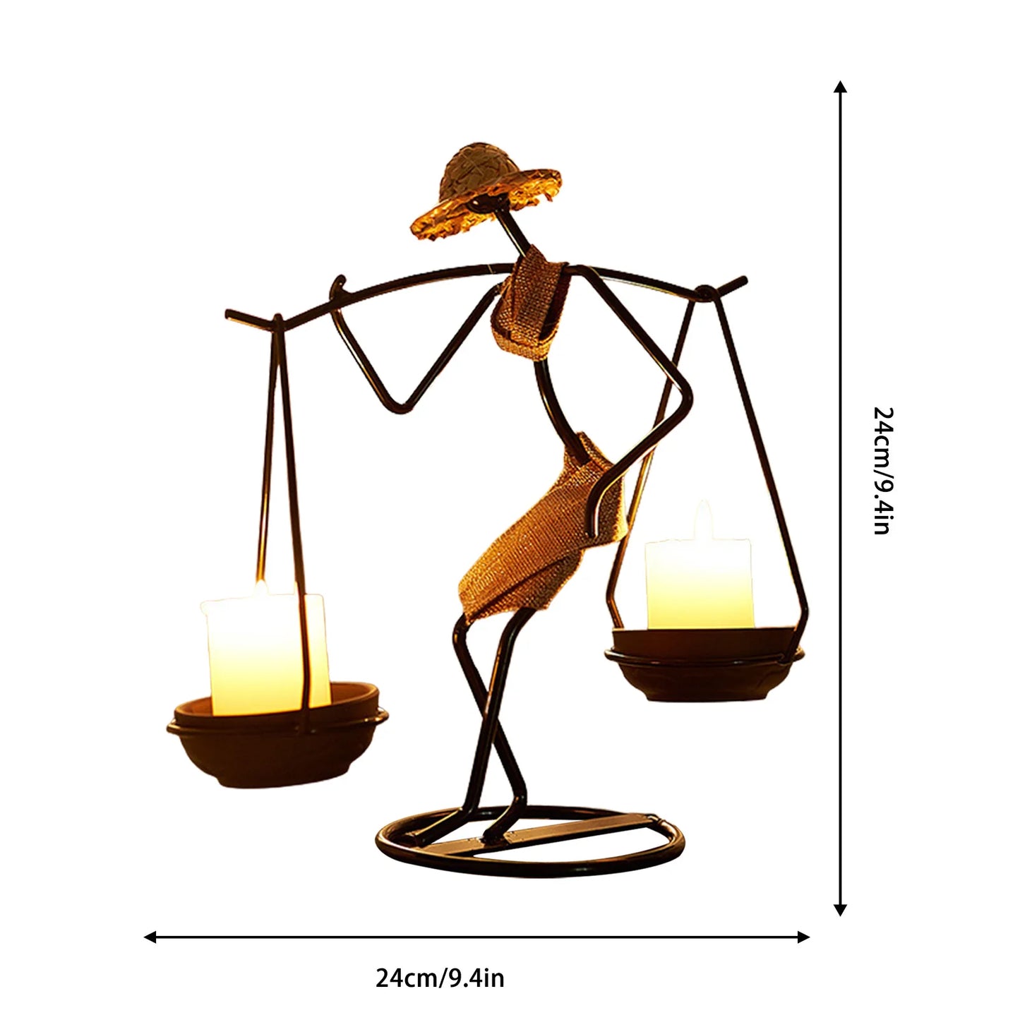 African Metal Candle Holder – Elegant Home Decor & Wedding Centerpiece