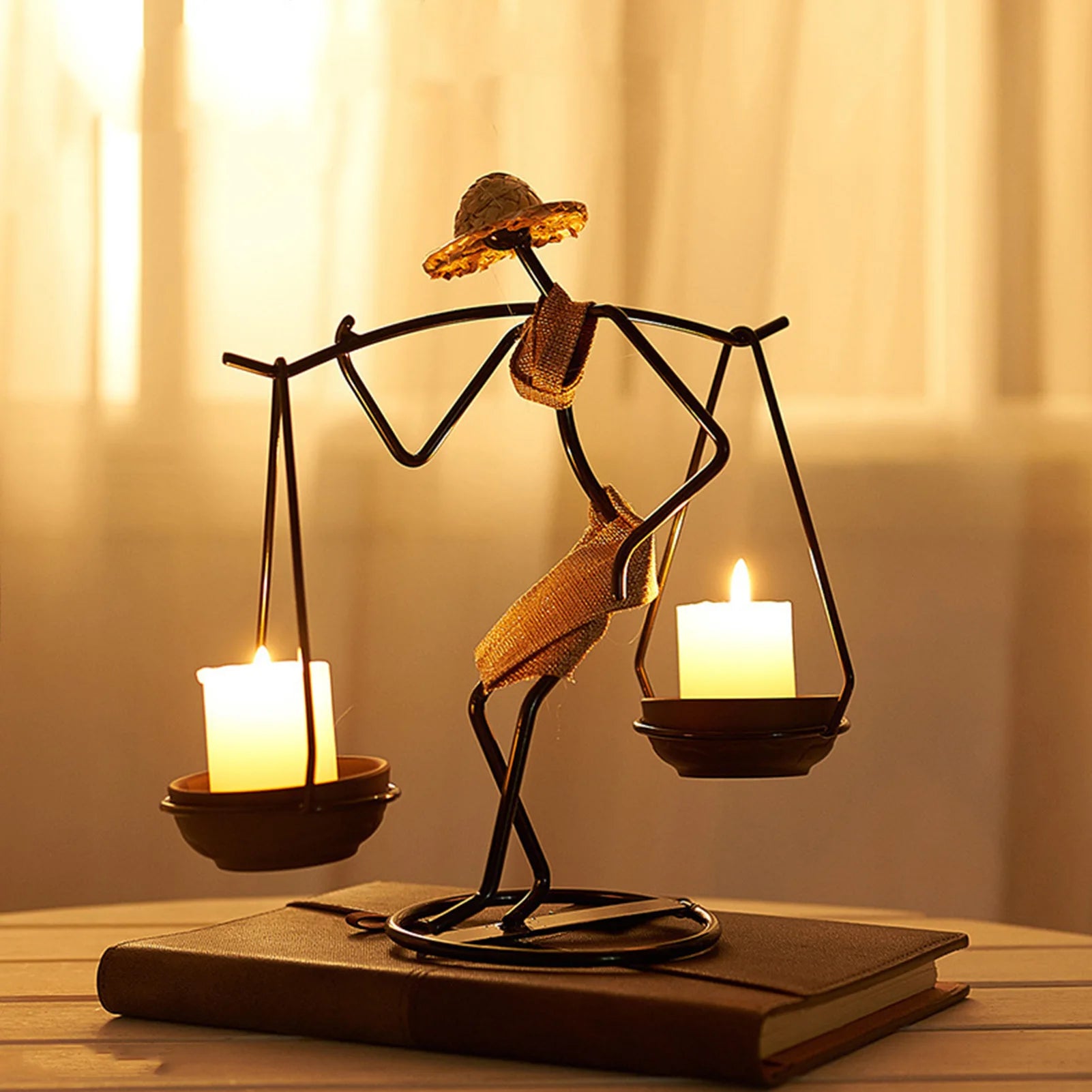African Metal Candle Holder – Elegant Home Decor & Wedding Centerpiece