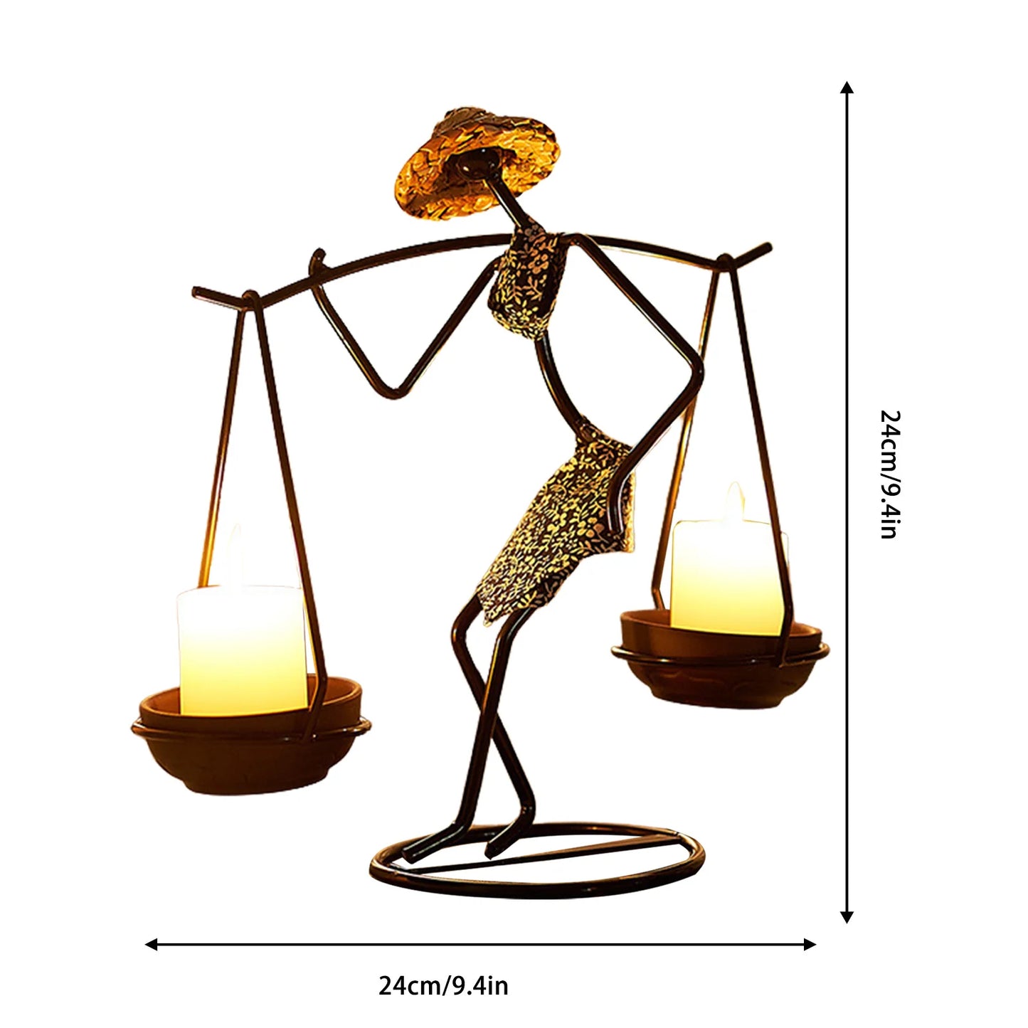 African Metal Candle Holder – Elegant Home Decor & Wedding Centerpiece